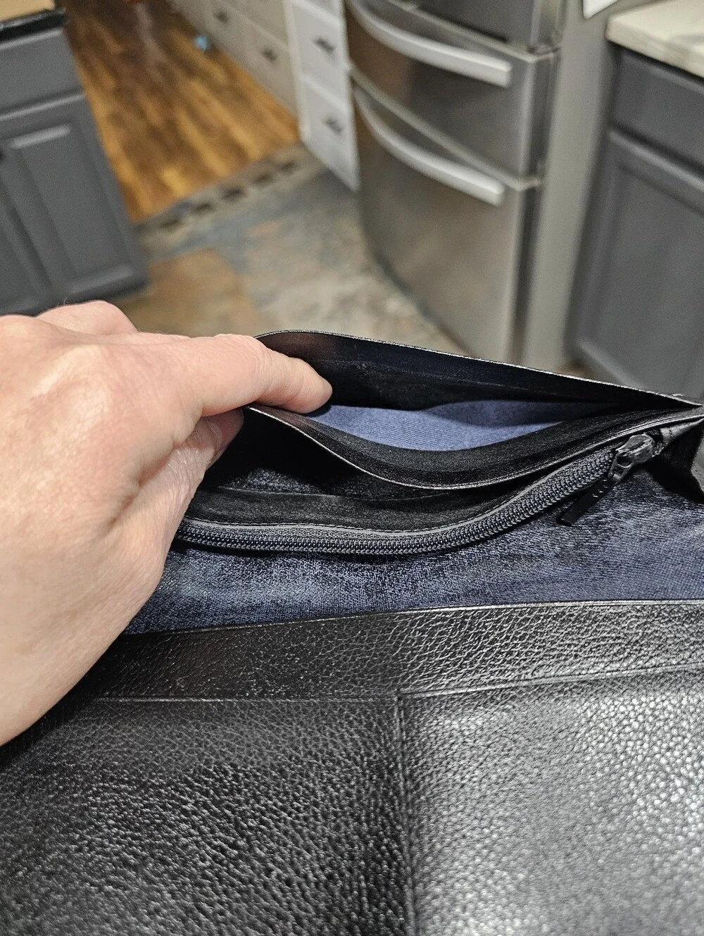Yves Saint Laurent Black Leather Continental Wallet with Gold Corner Accents - Picture 10 of 16